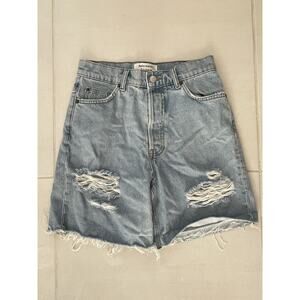 Reformation Shorts Women High Rise Cut Off Denim Tahoe Destroyed